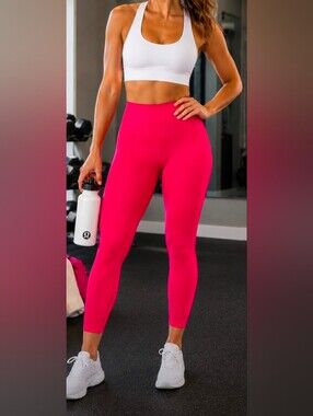 Lululemon Barbie Hot PINK Athletic Leggings WOMENS SIZE 14